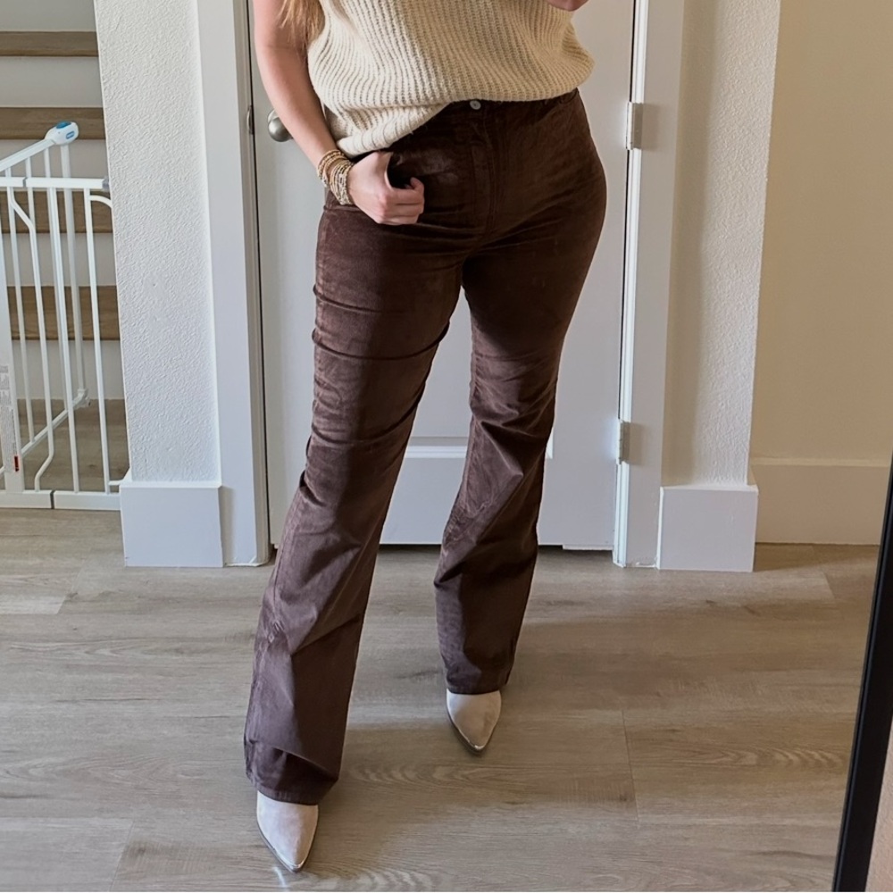 Old Navy Higher High-Rise Flare Corduroy Pants, brown, 14 Tall - Picture 2 of 9